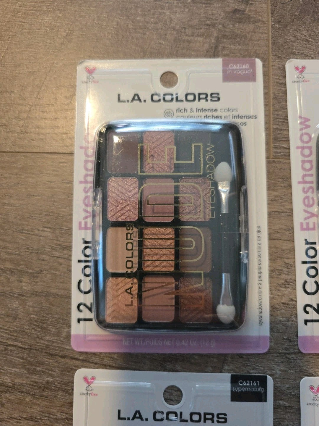Lot of 10 L.A. Colors Smokey Eyeshadow Palette, Mascara,  Brushes,  Lippie & 1