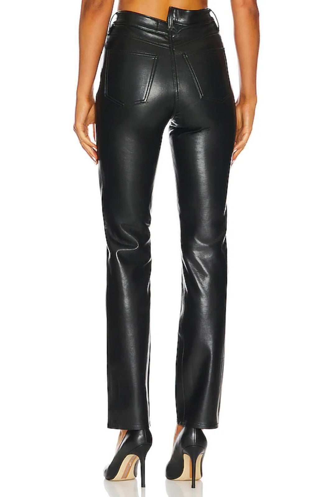 NWT AGOLDE Criss Cross Straight Recycled DETOX Leather Pants MRSP $420 Size 272
