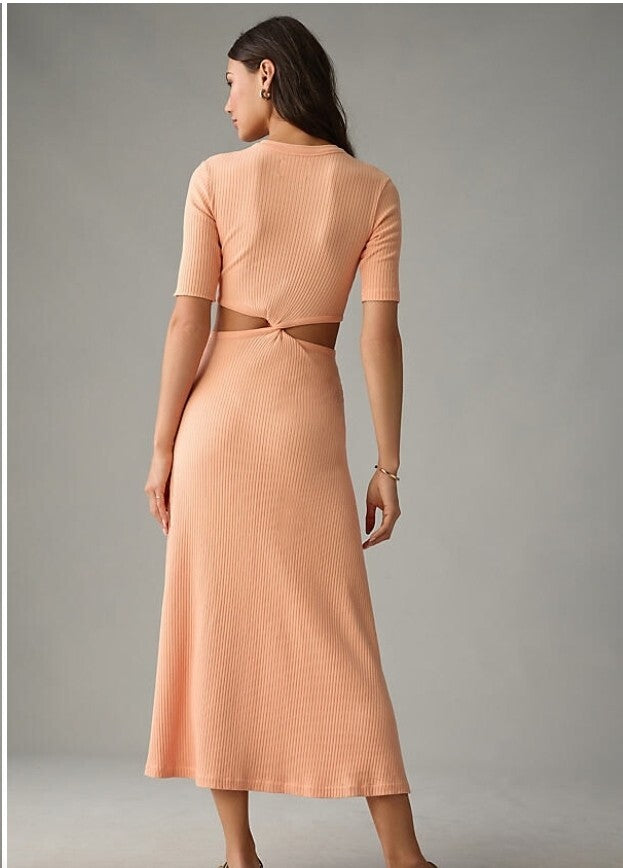 NEW Citizens of Humanity Nicola Dress in Papaya Size Sm COH Anthropologie 1