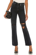 AGOLDE Womens Lana Mid Rise Vintage Straight Jeans Sz 27 ( Black) Disorder 0