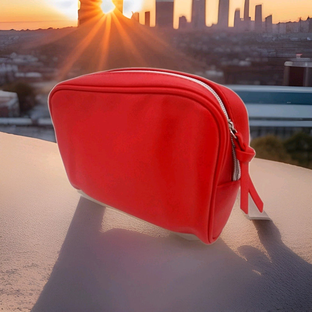 SKII Cosmetic Bag Makeup Pouch Toiletry Bag Travel Purse Red Zipper Case Women1