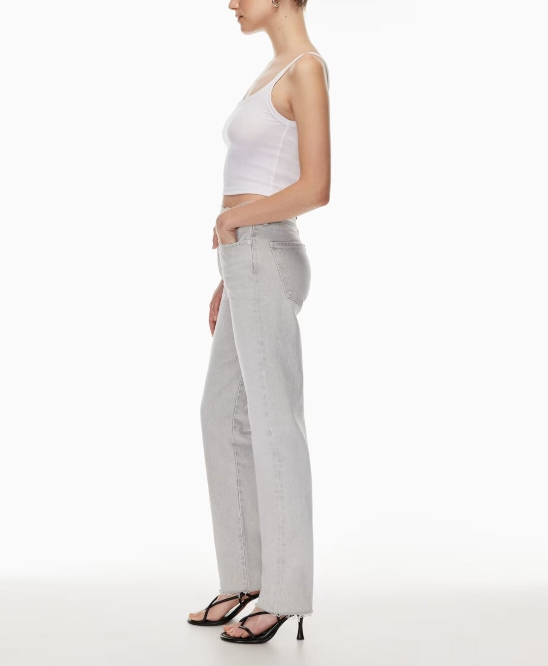 AGOLDE || Criss Cross Straight Leg Jeans in Eggshell Wash Sz 27 NWOT 2