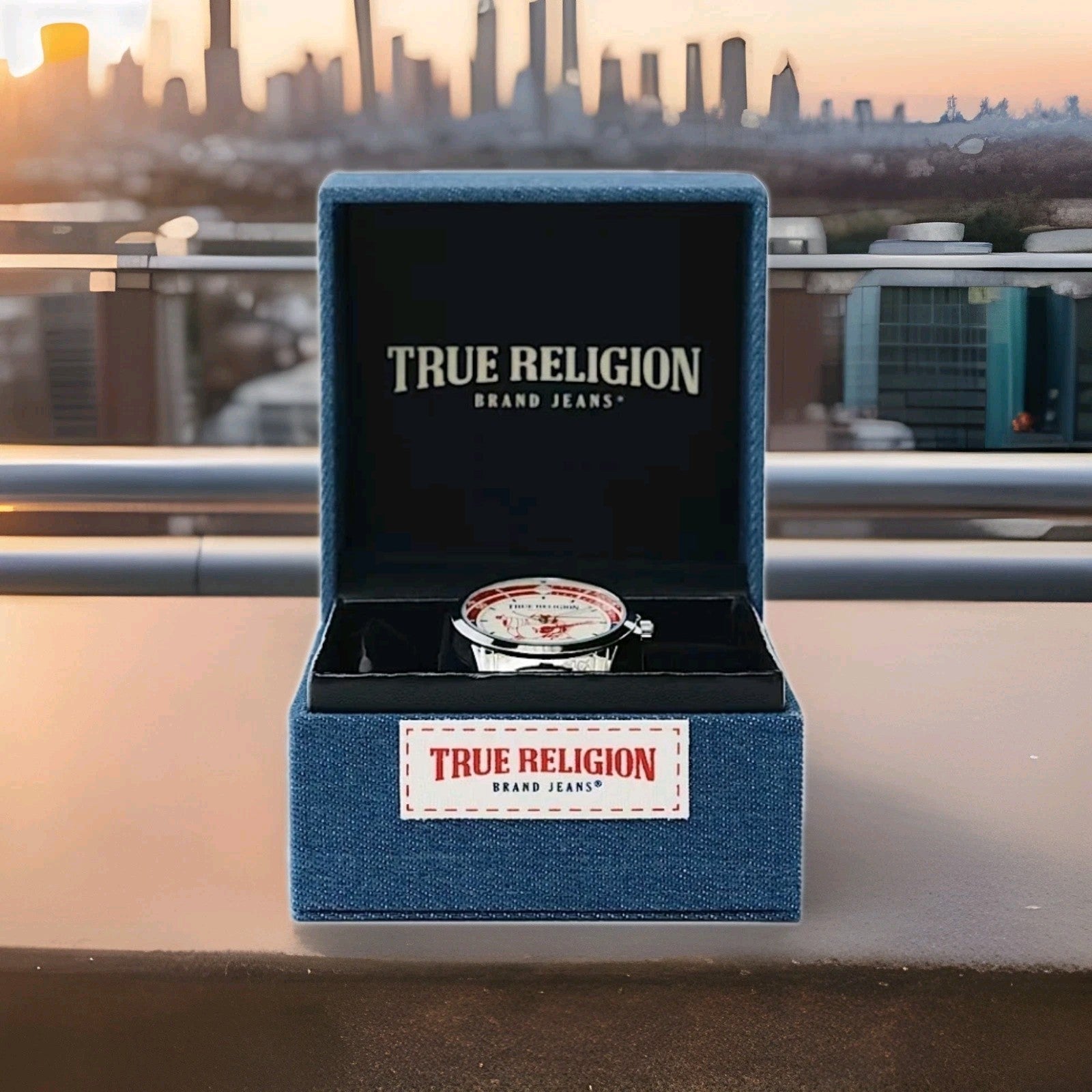 NWT True Religion Men’s Buddha Watch ️ W Adjustable Steel Band 2 Tone Face 2