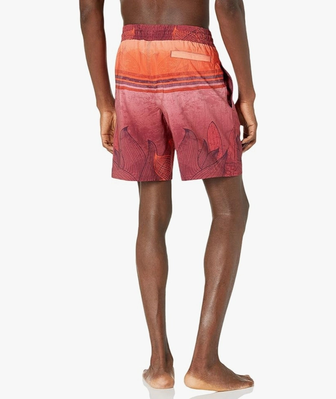 NWT Oakley Beach Flower Stripped 18 Inch Sundried Tomato XXL 1