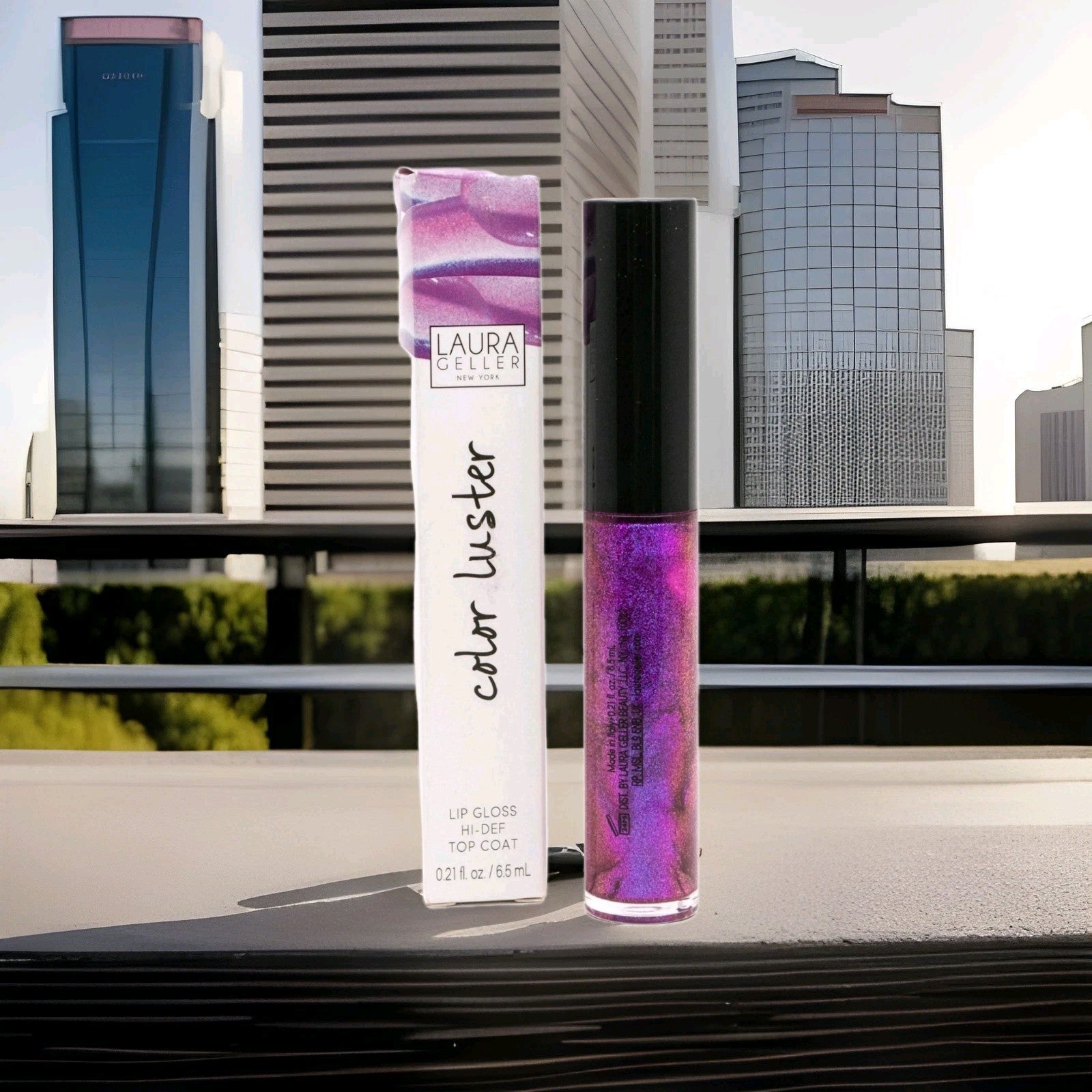 Laura Geller COLOR LUSTER High Def Lip Gloss Top Coat, Amethyst Glaze  .21 fl...0
