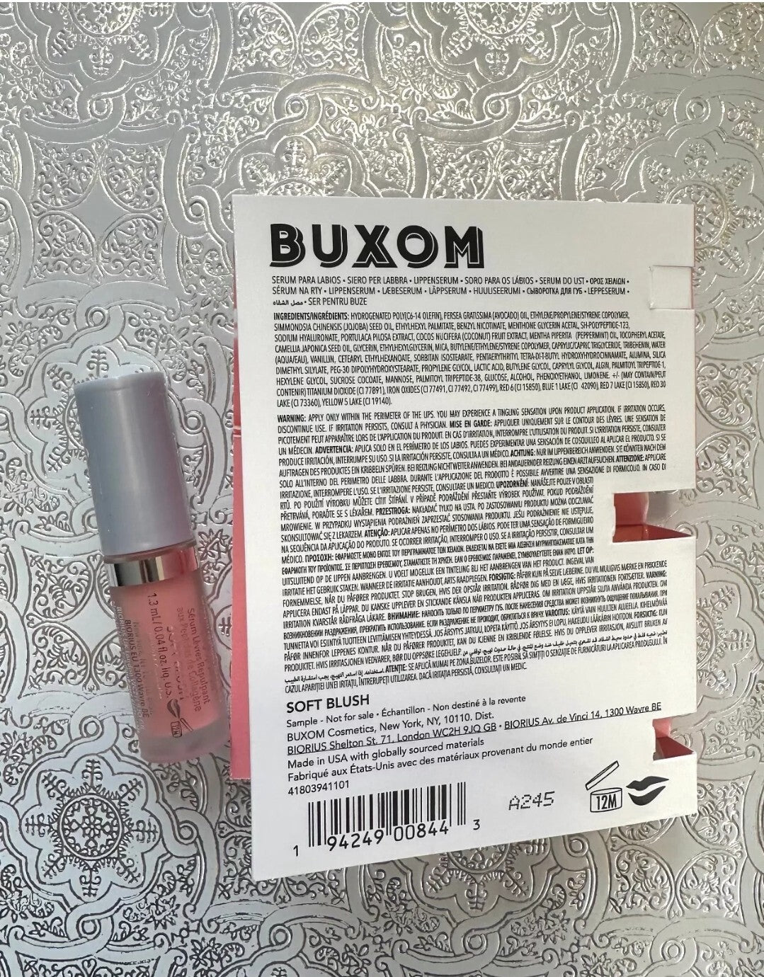 BUXOM PLUMP SHOT COLLAGEN-INFUSED PLUMPING LIP SERUM SOFT BLUSH MINI 0.04 FL.OZ.2
