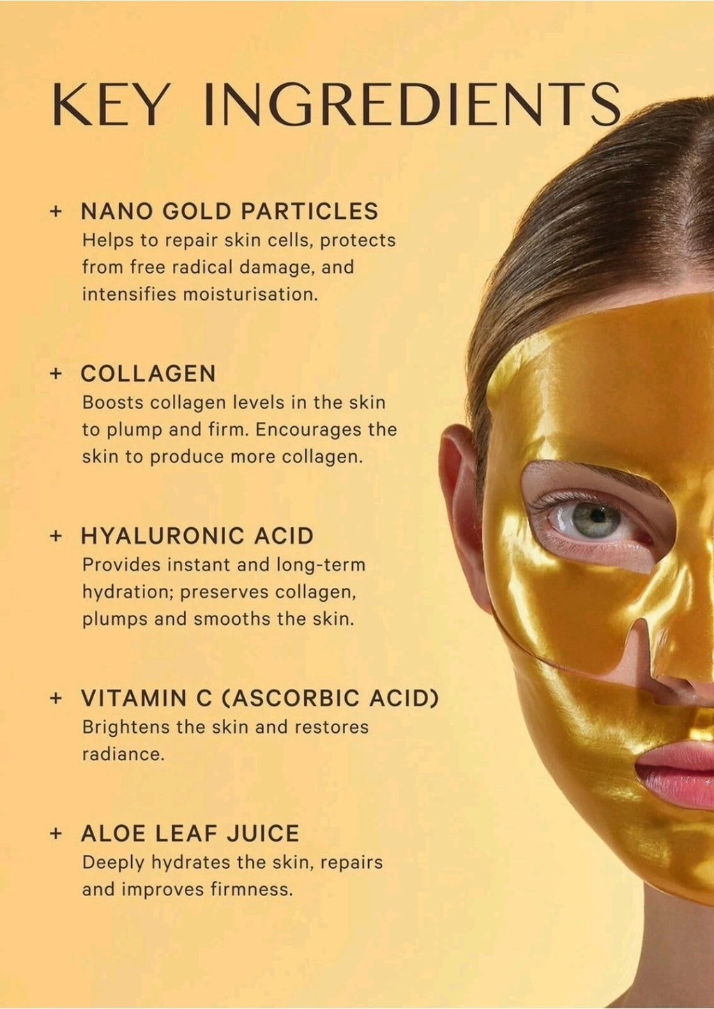 MZ Skin Hydra-Lift Gold Face Mask 25g  Free Delivery 1
