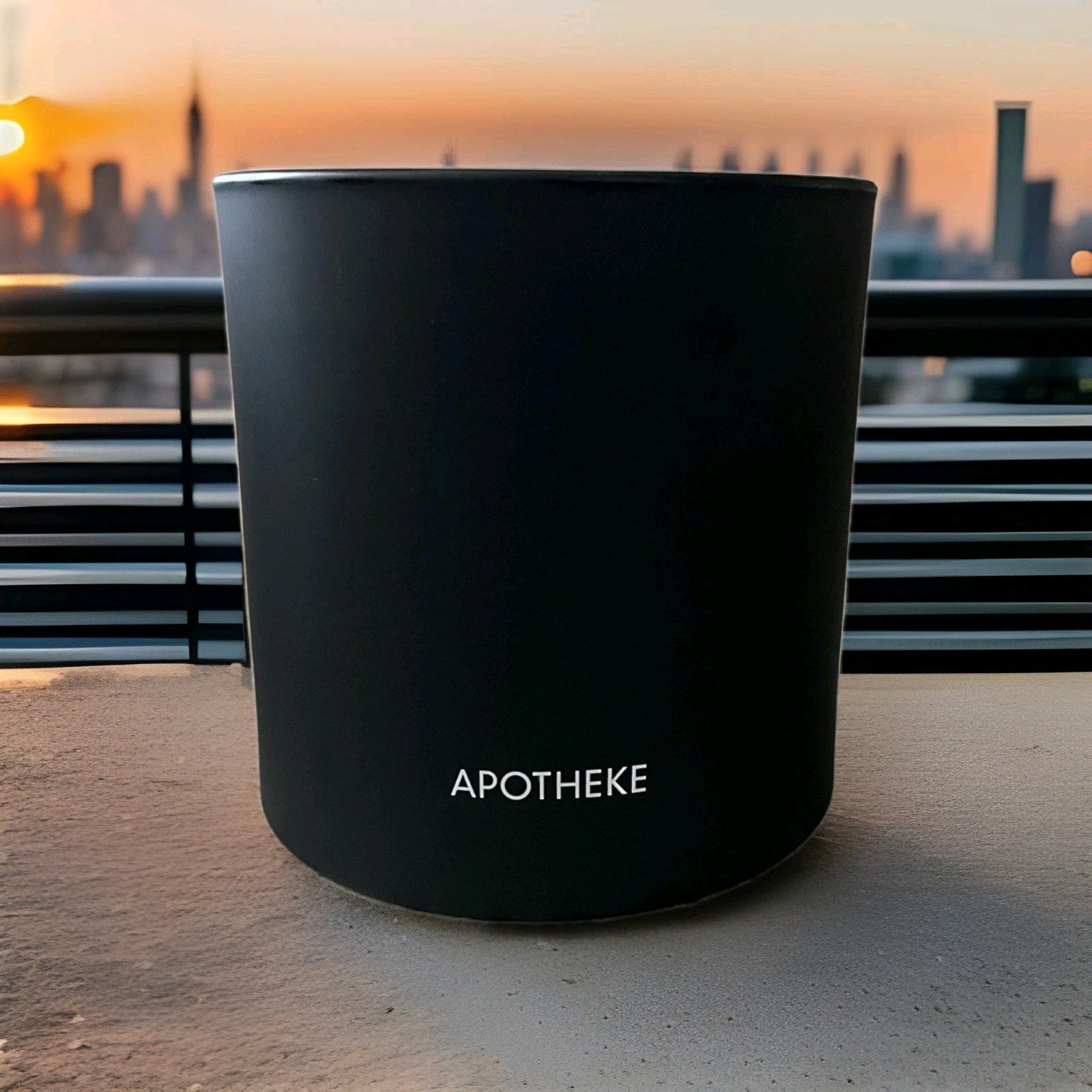 Apotheke Charcoal Home Fragrance 32oz 3-Wick Candle Black1