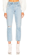 $ 198 AGOLDE Riley High Rise Straight Crop Jeans Size 24A056B-983 NWOT0