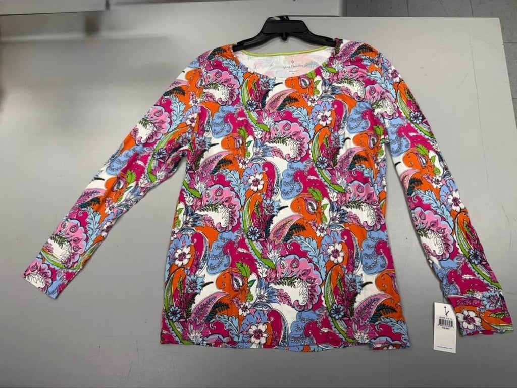 NWT Vera Bradley Pink Swirls Top Bright Paisley Multicolor Discontinued XL 3