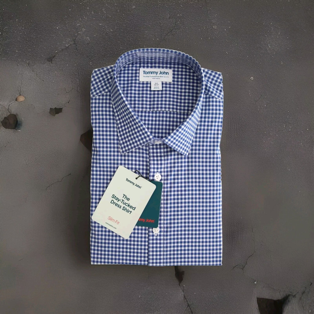 Tommy John Men's Dress Shirt, Stay-Tucked Button-up Down Long Sleeve Sz 17 34/350