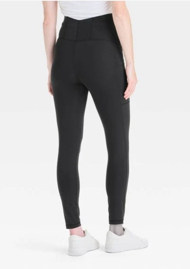 2 Pairs Isabel Maternity Over Belly Active Leggings Yoga Black XXL NWT Lot1