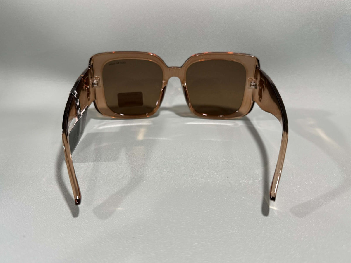 New Original TRUE RELIGION Square Sunglasses Tinted / Gold Accent TR564041