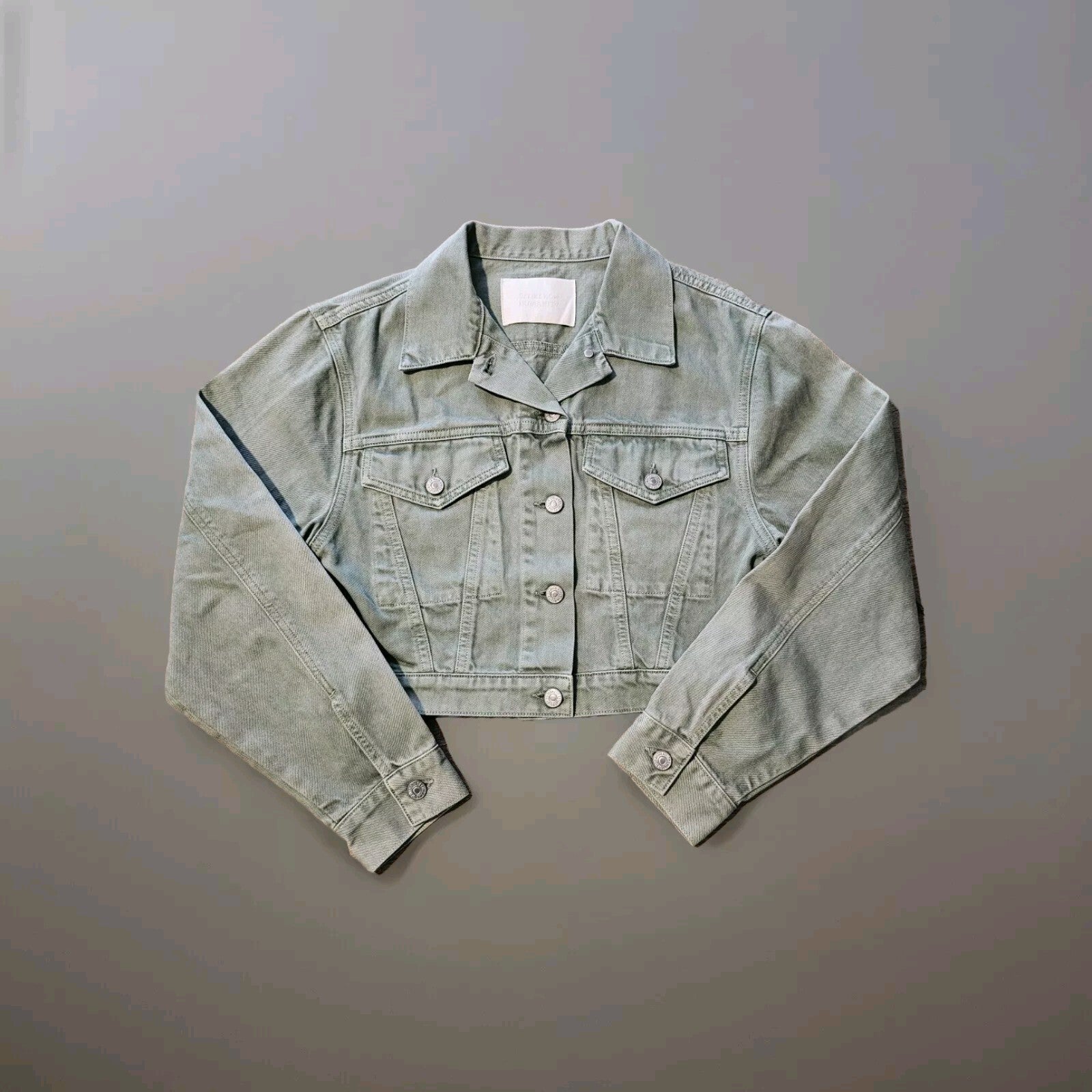$298 Citizens of Humanity Women's Sorentti Cropped Denim Jacket Small0