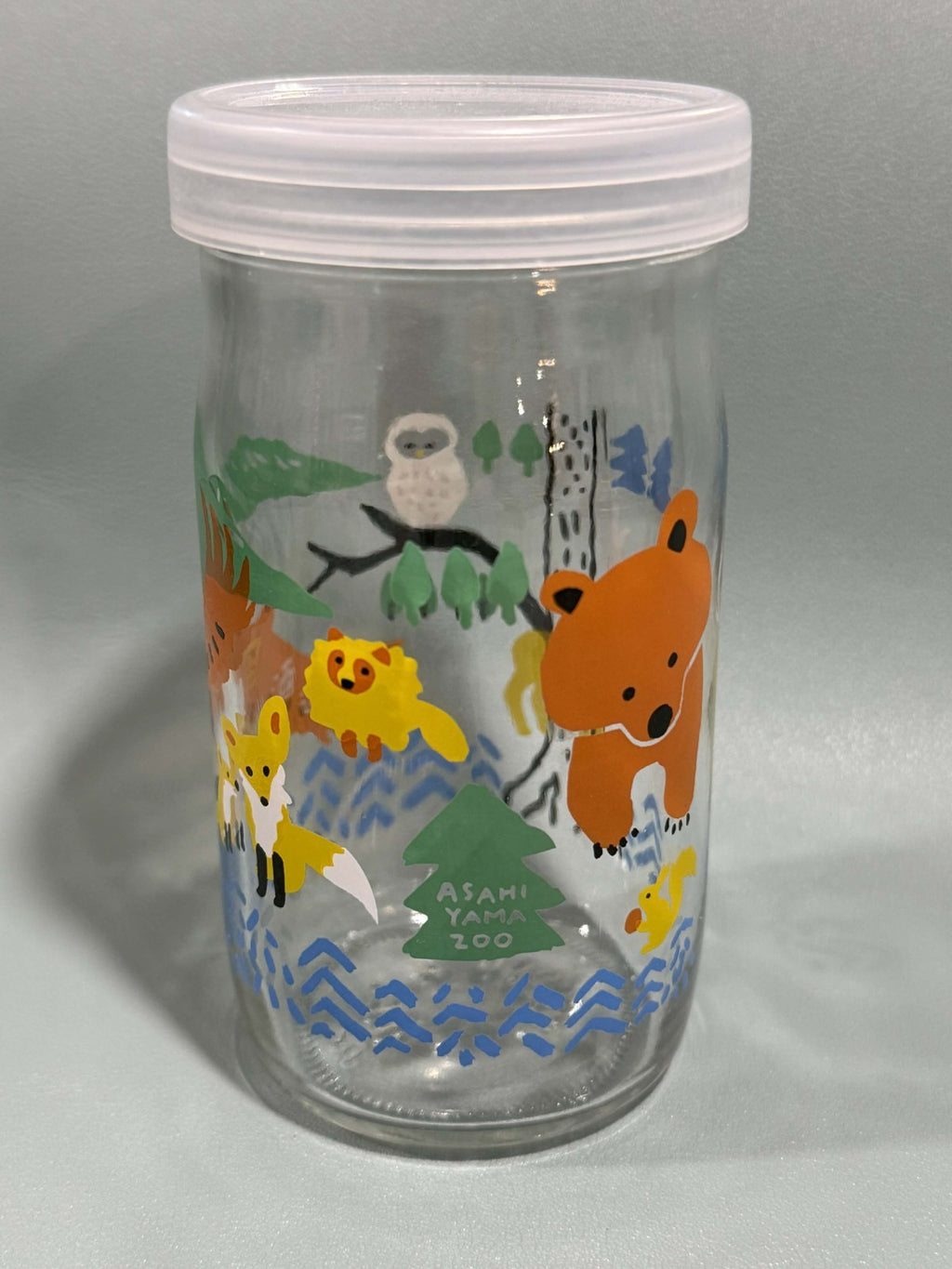 Asahiyama Zoo Collectible Glasses Set of 3 w Lids Japan Animal Tumblers Polar 7
