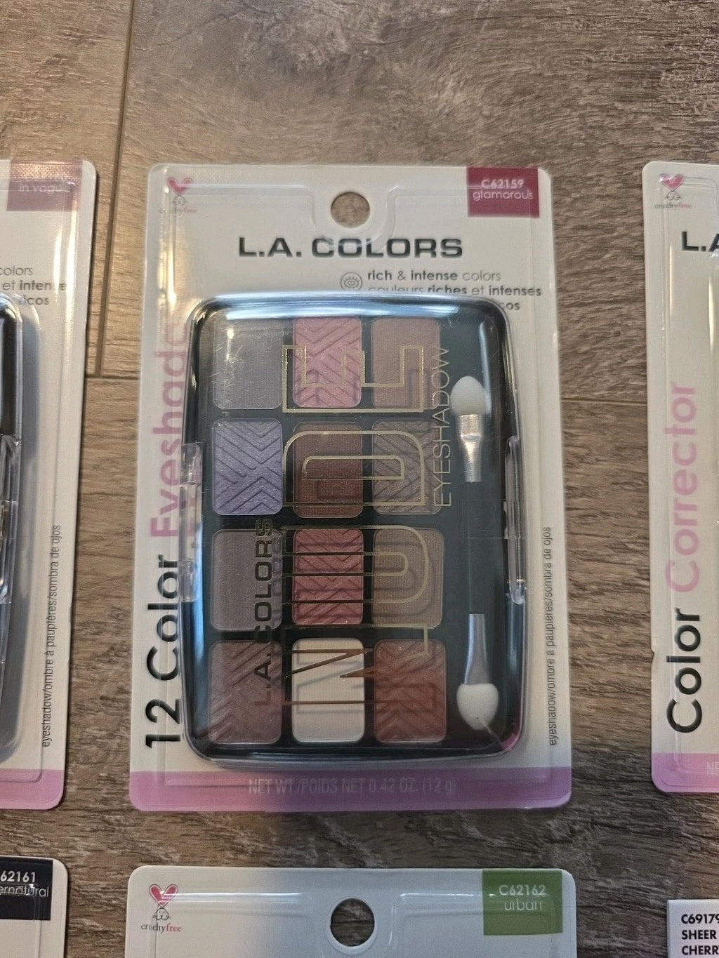 Lot of 10 L.A. Colors Smokey Eyeshadow Palette, Mascara,  Brushes,  Lippie & 4