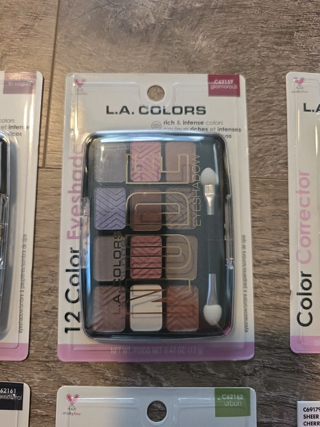 Lot of 10 L.A. Colors Smokey Eyeshadow Palette, Mascara,  Brushes,  Lippie & 4