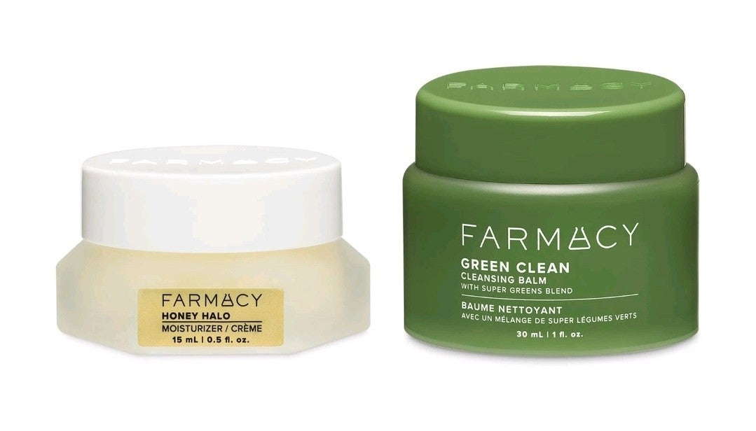 Farmacy Melt & Moisturize Minis - Travel Size Skin Care Set Green Clean Makeup1