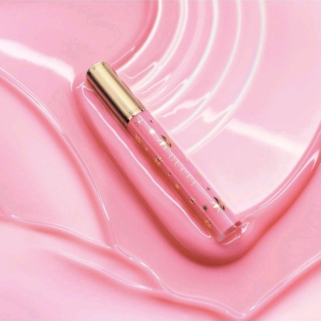 GUCCI Beauty Glow Highlighter Powder & Plumping Lip Gloss Set Opal Pink Bertha4