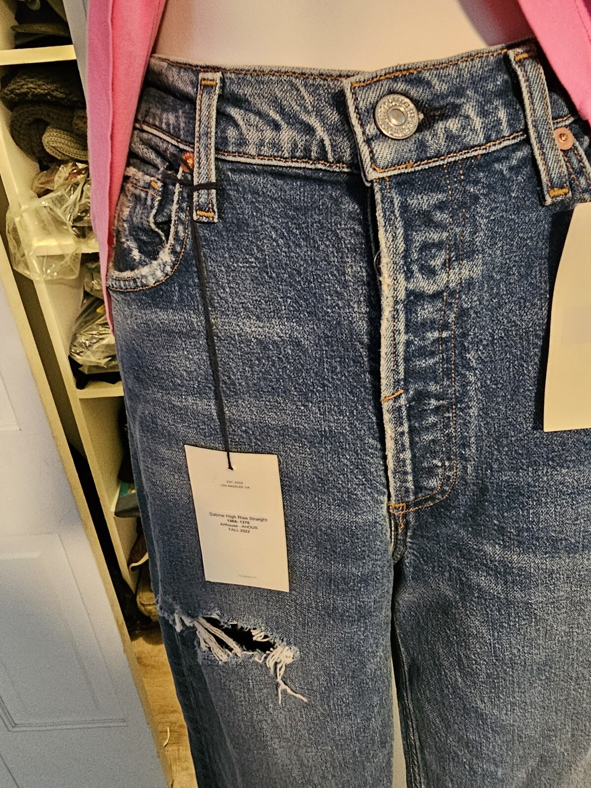 Citizens Of Humanity Full Outfit Sabine High Rise St Jeans Sz 27 & Misha Tank Sm1