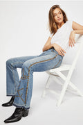 Citizens Of Humanity Drew Flip Flop Flare Inseam Raw Hem Sz 27 NWOT Gold0