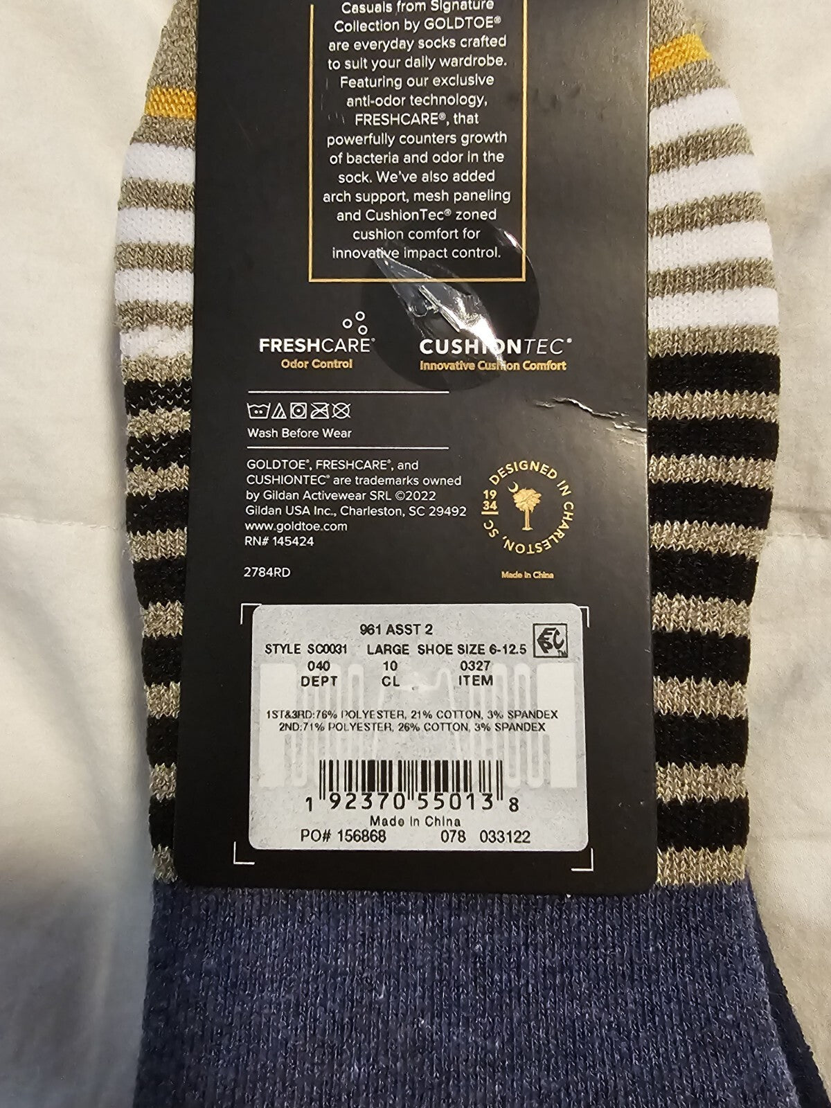 GoldToe Mens 3-Pk Casuals No-Show Socks, Fresh All Day, Cushioned. 6-12.51