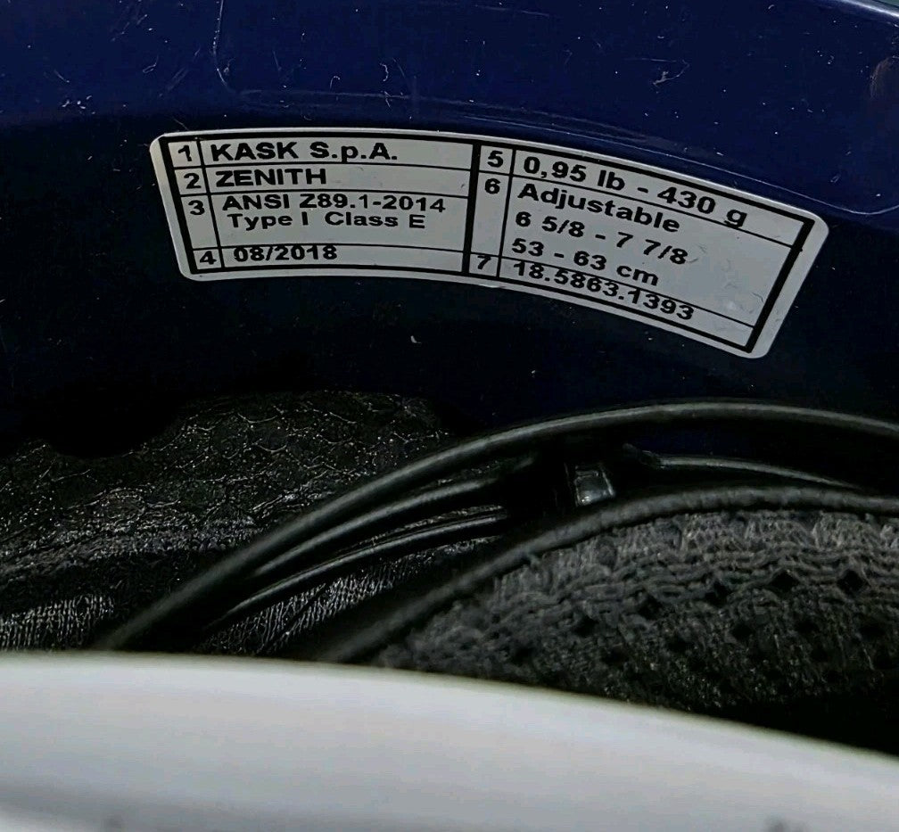 KASK Zenith WHE00024-208 Blue Safety Helmet Type I Class E 53-63cm 2018 New3