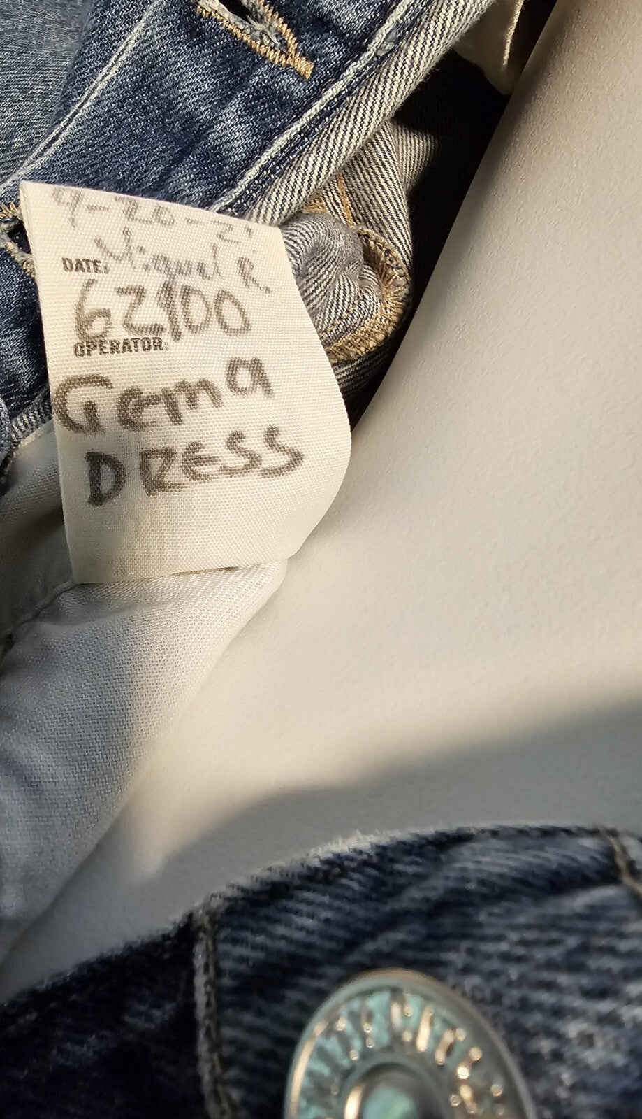$348 Citizens of Humanity Women's Blue Denim Gema Dress Sz 4 - SAMPLE 5