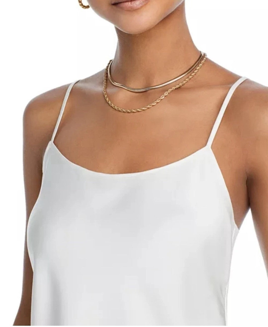 Derek Lam 10 Crosby $195 Becca Spaghetti Strap Cami Size 14 in Ivory NWT3