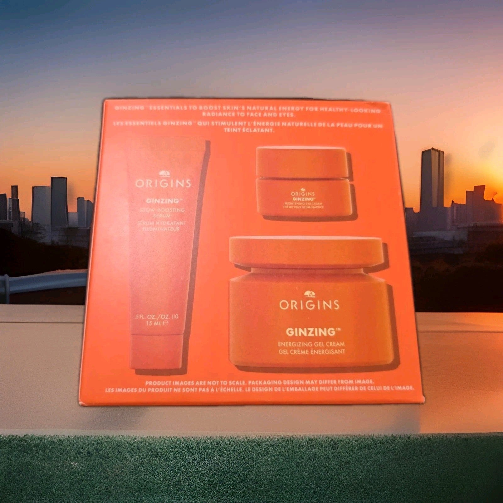 Origins Ginzing Glow Boosting Set Gel Cream, Eye Cream & Glow Boosting Serum0