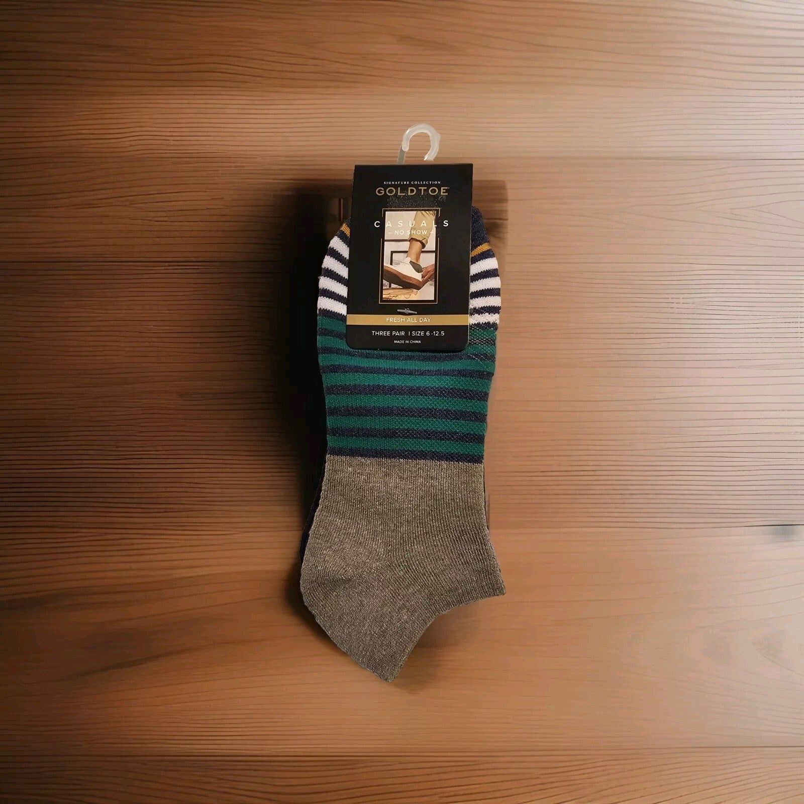 GoldToe Mens 3-Pk Casuals No-Show Socks, Fresh All Day, Cushioned. 6-12.50