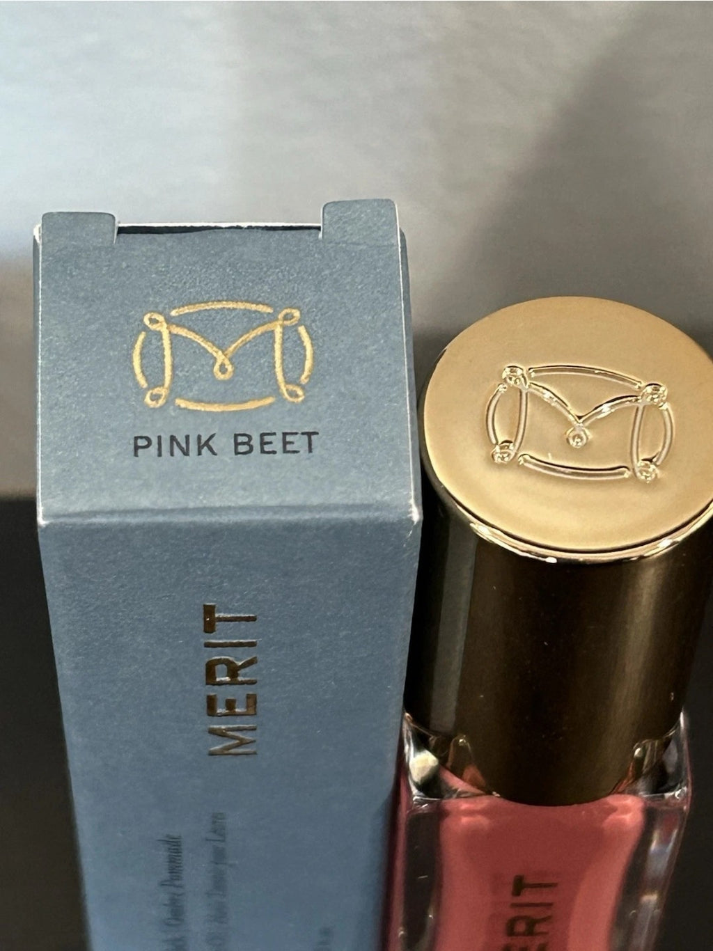 MERIT SHADE SLICK TINTED LIP OIL - PINK BEET - FULL SIZE .23oz - NEW IN BOX1