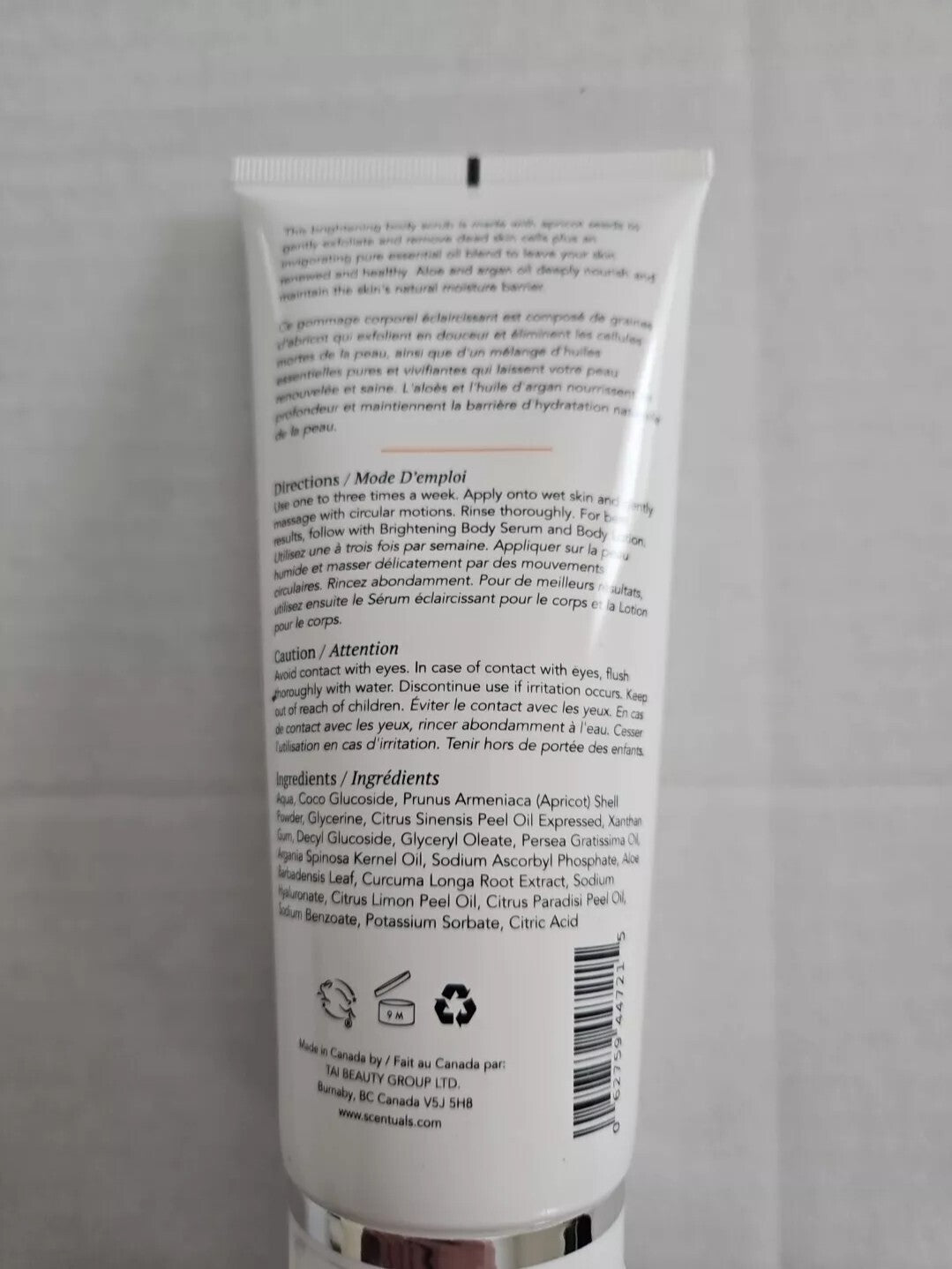 SCENTUALS Brightening Body Scrub Vitamin C Hyaluronic  6.7oz Full Size Sealed2