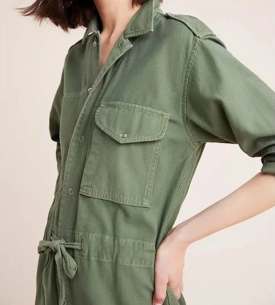 NWOT Citizens of Humanity Nova Utility Twill Union Jumpsuit Laurel Green Size Sm2