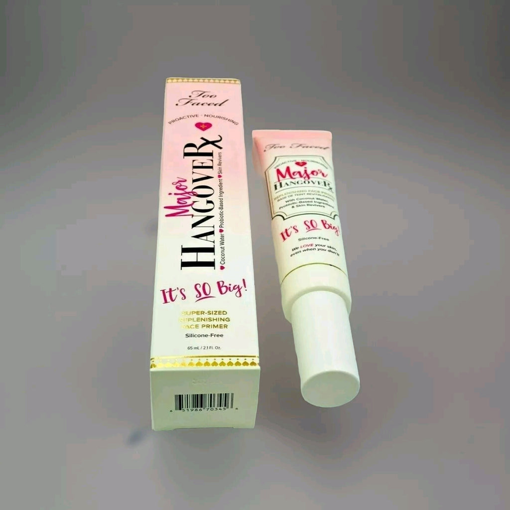 Too Faced JUMBO Major Hangover rx Replenishing Face Primer 2.1 oz / 65 ml NIB1
