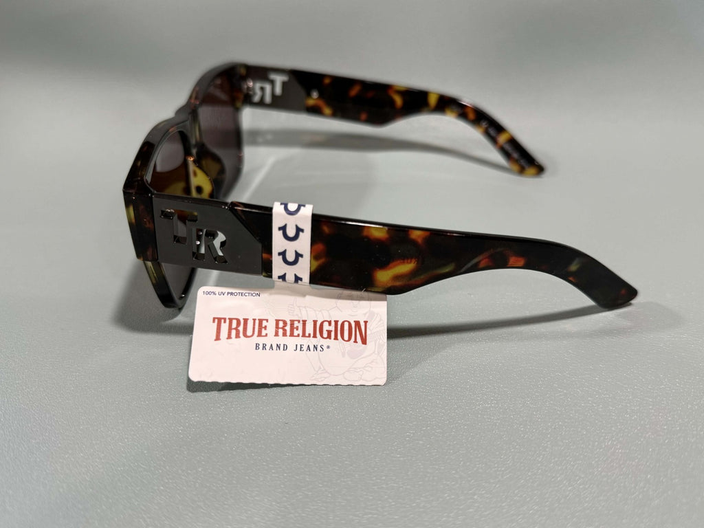 New Original TRUE RELIGION Square Sunglasses Brown TR TRM17832