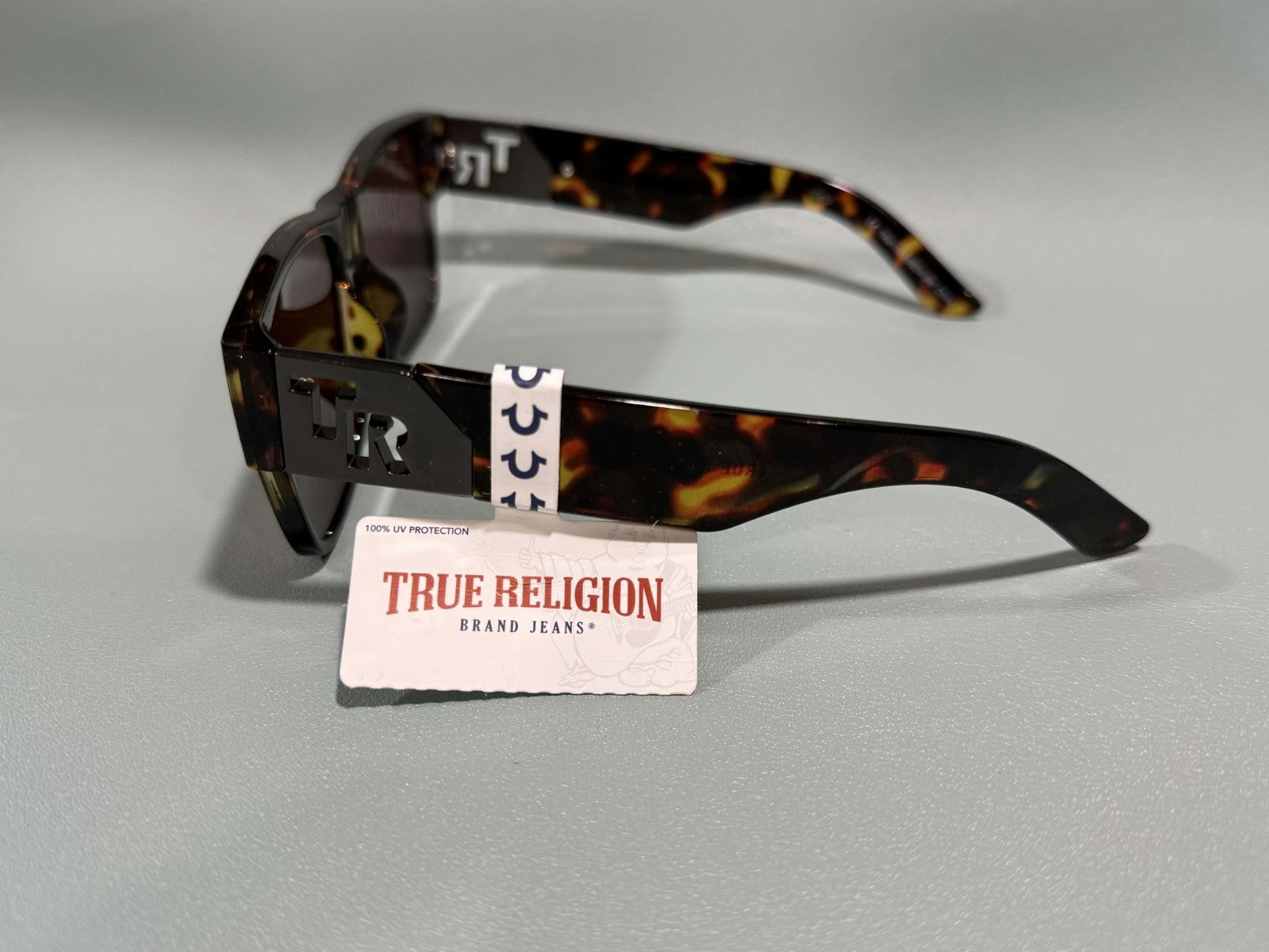 New Original TRUE RELIGION Square Sunglasses Brown TR TRM17832