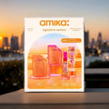 Amika Signature Saviors Essential 4 Piece Set Shampoo, Conditioner,  Mask & Deta0