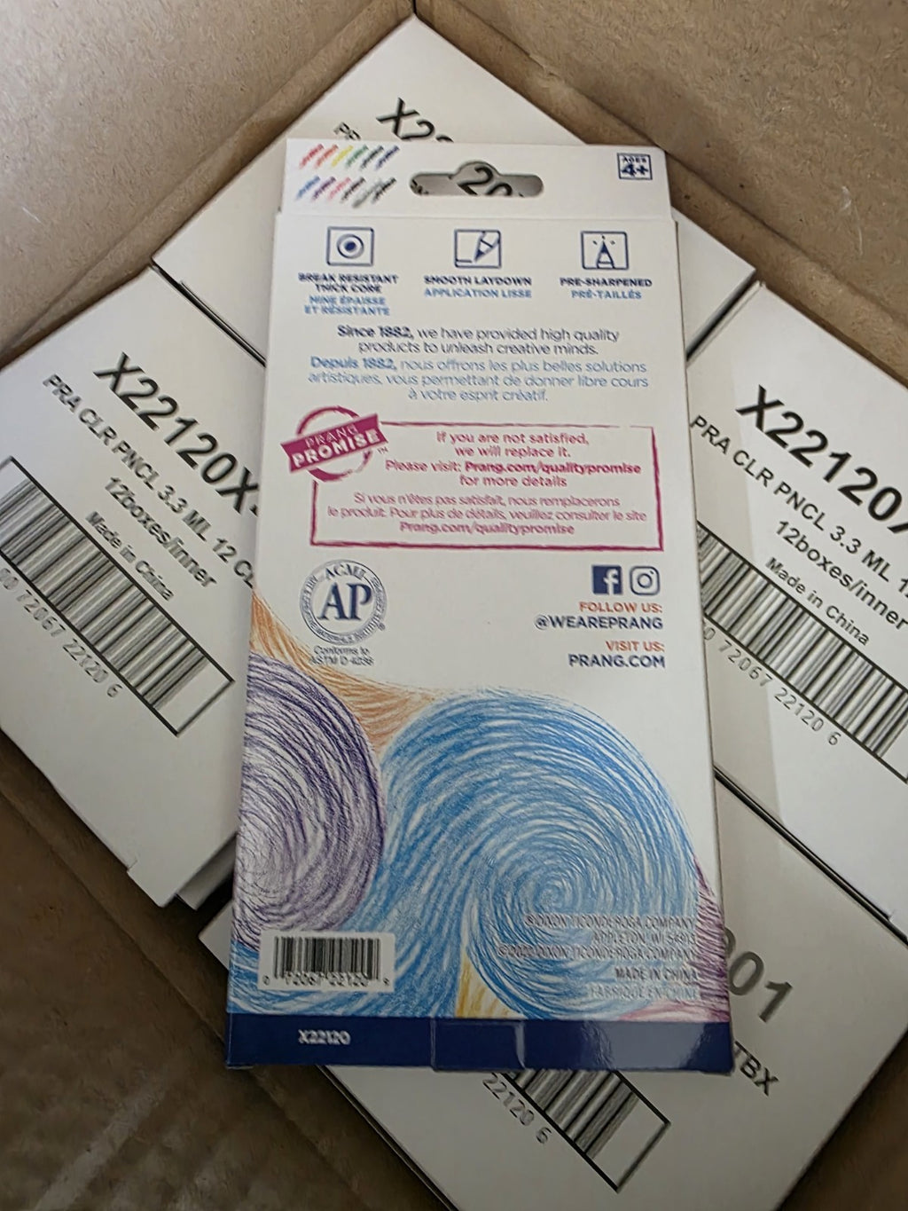576 Prang Colored Pencils 12 Count CASE 48 Packs 576 Pencils 3.3mm NEW Bulk Lot 1
