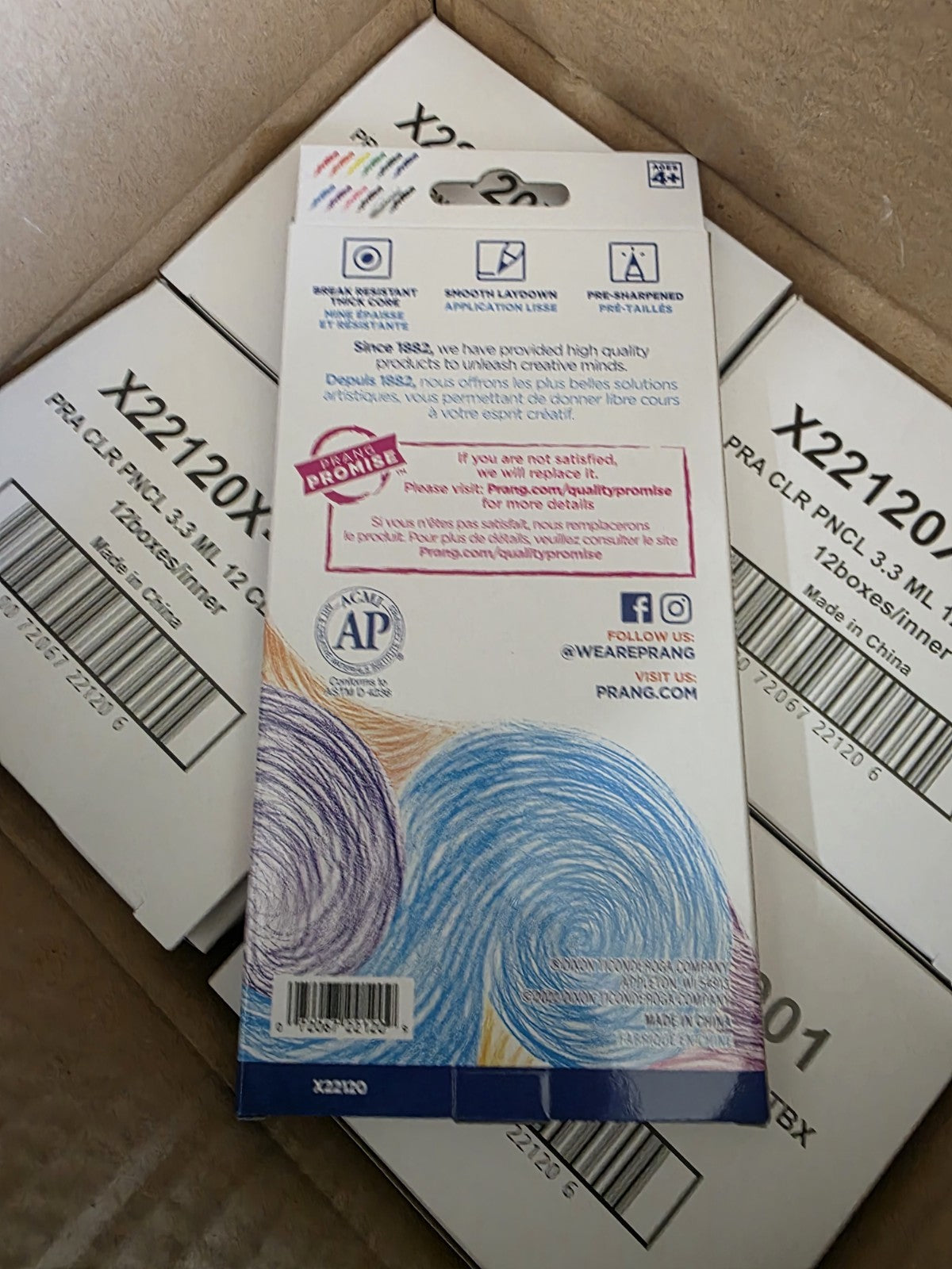 576 Prang Colored Pencils 12 Count CASE 48 Packs 576 Pencils 3.3mm NEW Bulk Lot 1