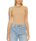 NWT Citizens of Humanity SMALL Lillie Rib Tank Top In Cognac 9298-1528 COH0