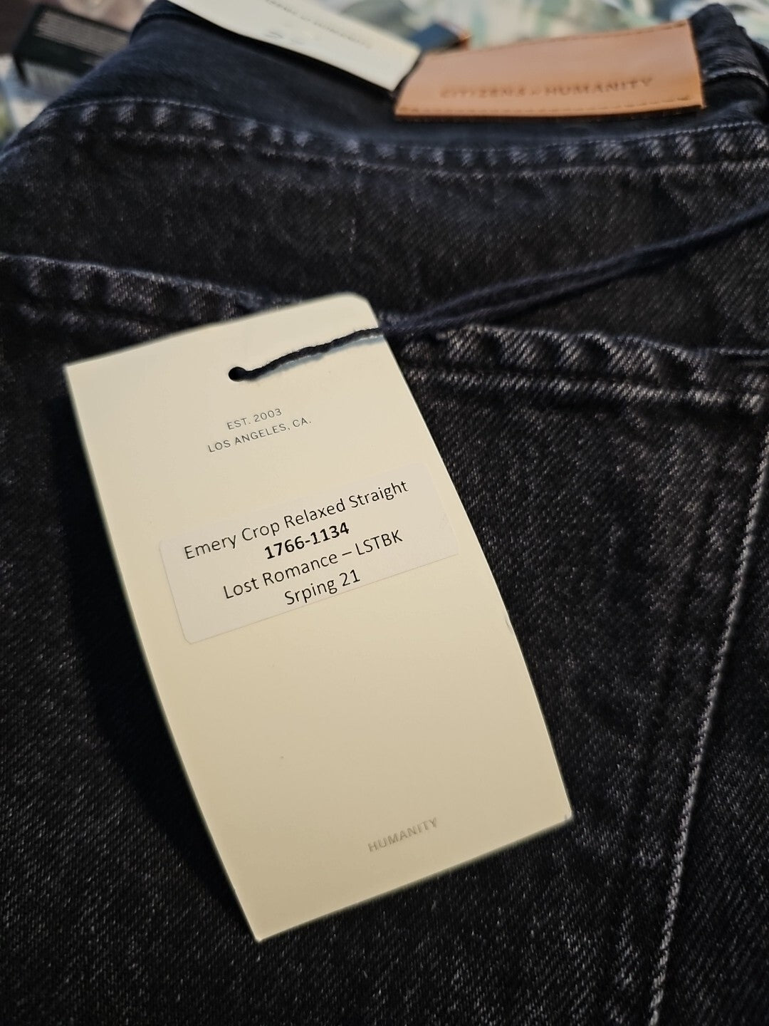 Citizens of Humanity Emery Crop Relaxed Straight High Rise Jeans Size 27 Sz 4 4