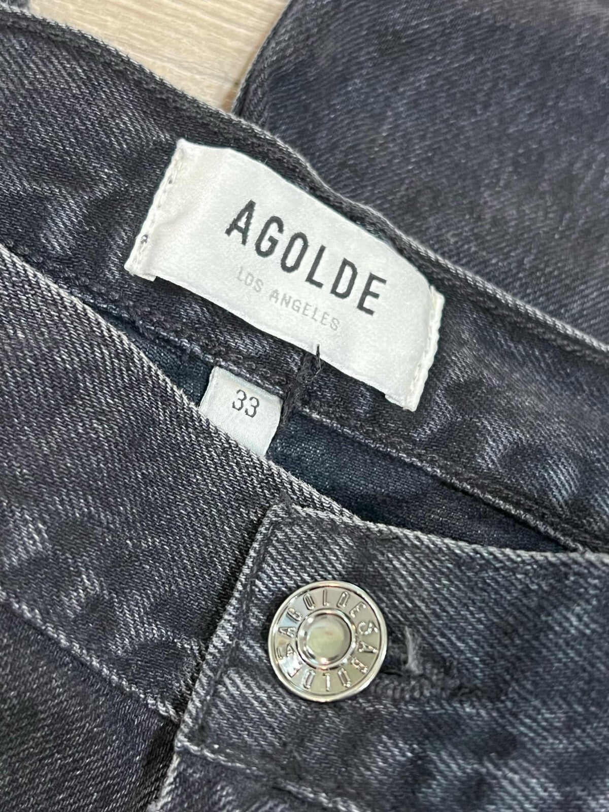 NWOT Agolde Cass Baggy Cargo Jeans Size 33 Barrel Jeans in Black Sz 1211