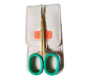 NEW GSQ by Glamsquad, Beauty Manicure Scissors  Gold W/Green Handles W/Case0