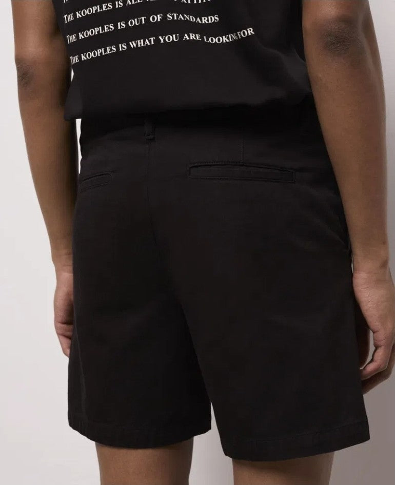 The Kooples Paris Black Cotton Shorts Sz 46 NWT Casual Summer Men's Twill US 301
