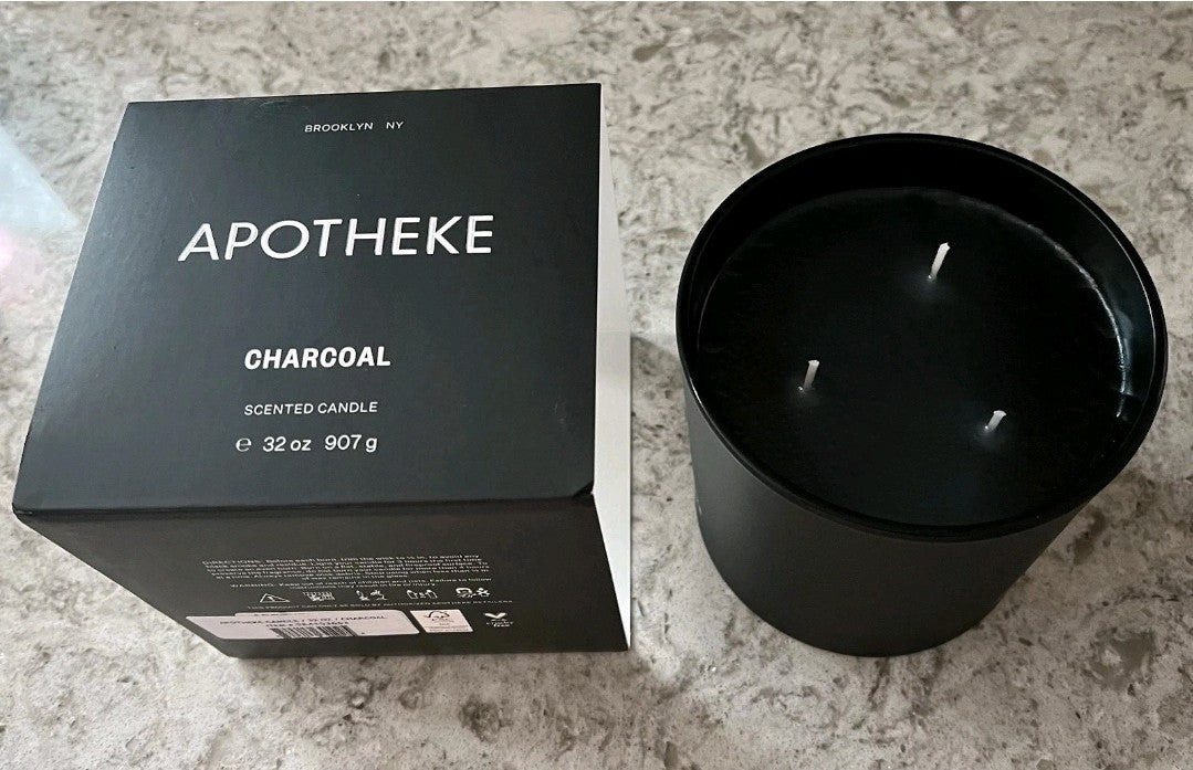 Apotheke Charcoal Home Fragrance 32oz 3-Wick Candle Black2