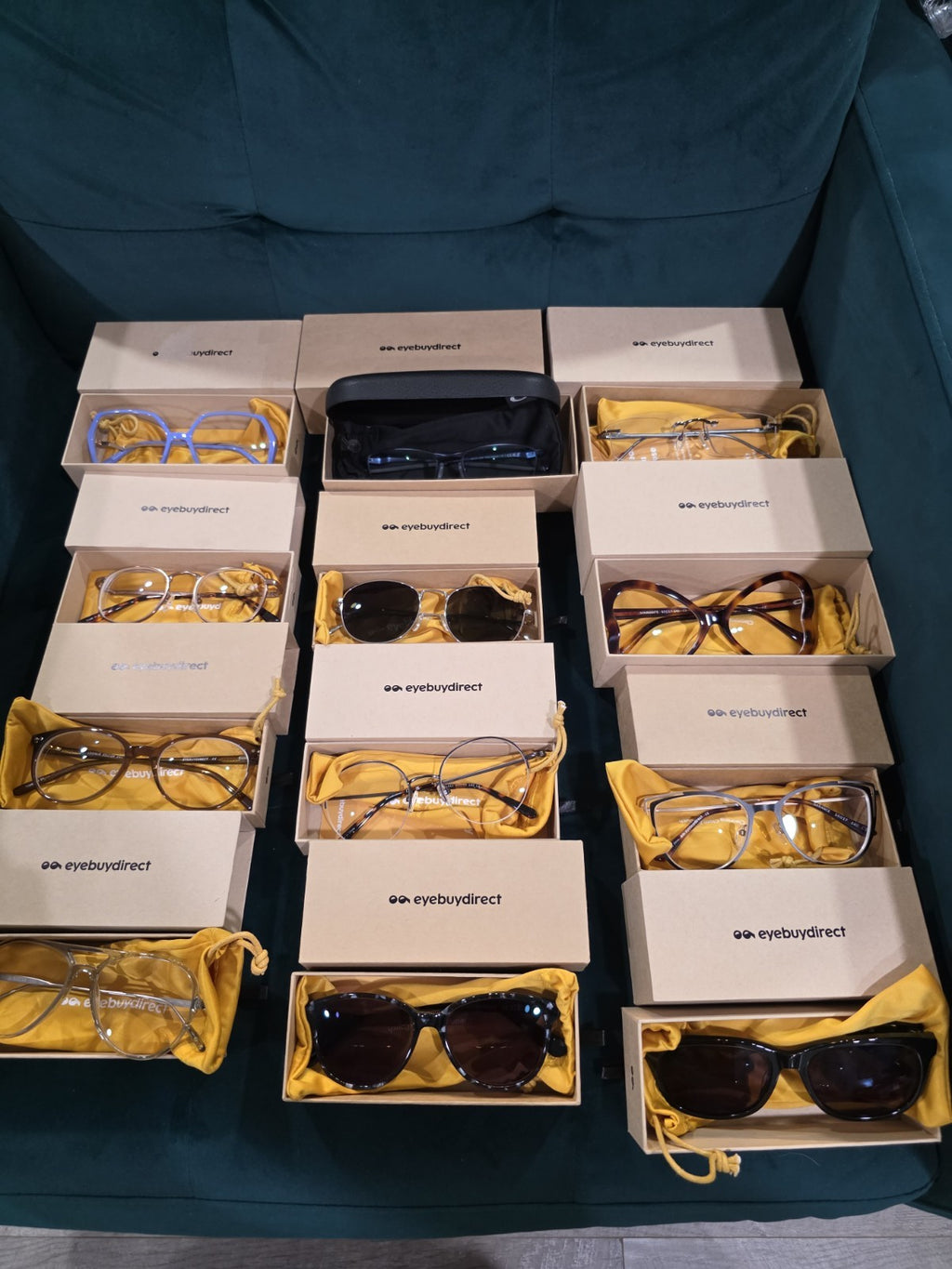 12 Pc EyeBuyDirect Oakley Eyeglasses Sunglasses Mixed Frame Lot w Cases Lt20