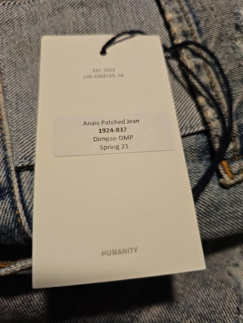 Citizens of Humanity Anais Patched Jeans High Rise Straight Distress Sz 27 4 COH2