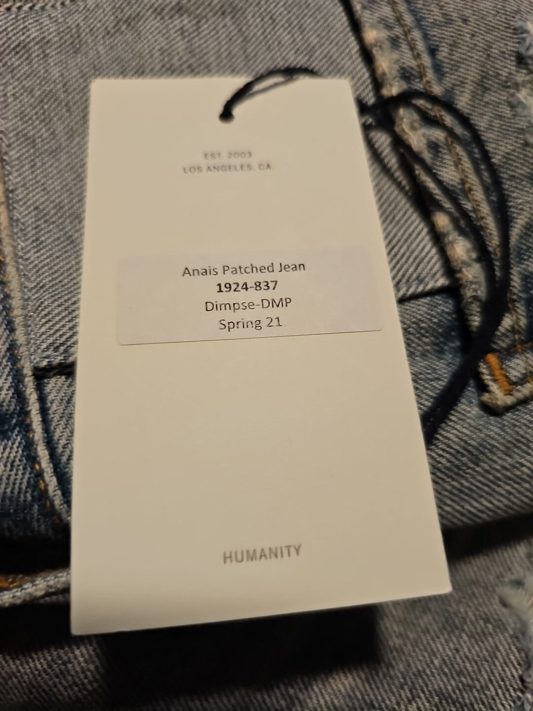 Citizens of Humanity Anais Patched Jeans High Rise Straight Distress Sz 27 4 COH2