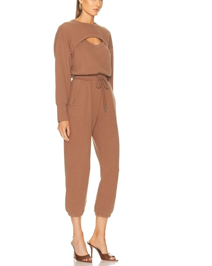 $348 Citizens of Humanity Retreat Franki Fleece Jumpsuit Sz Sm In Butterscotch 1
